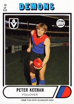 1976 Scanlens VFL #40 Peter Keenan Front